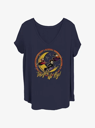 Disney Hocus Pocus Tonight We Fly Girls T-Shirt Plus