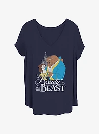 Disney Beauty and the Beast Classic Lovers Girls T-Shirt Plus Size