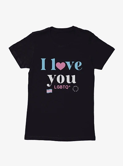 Pride I Love You Transgender Flag Womens T-Shirt