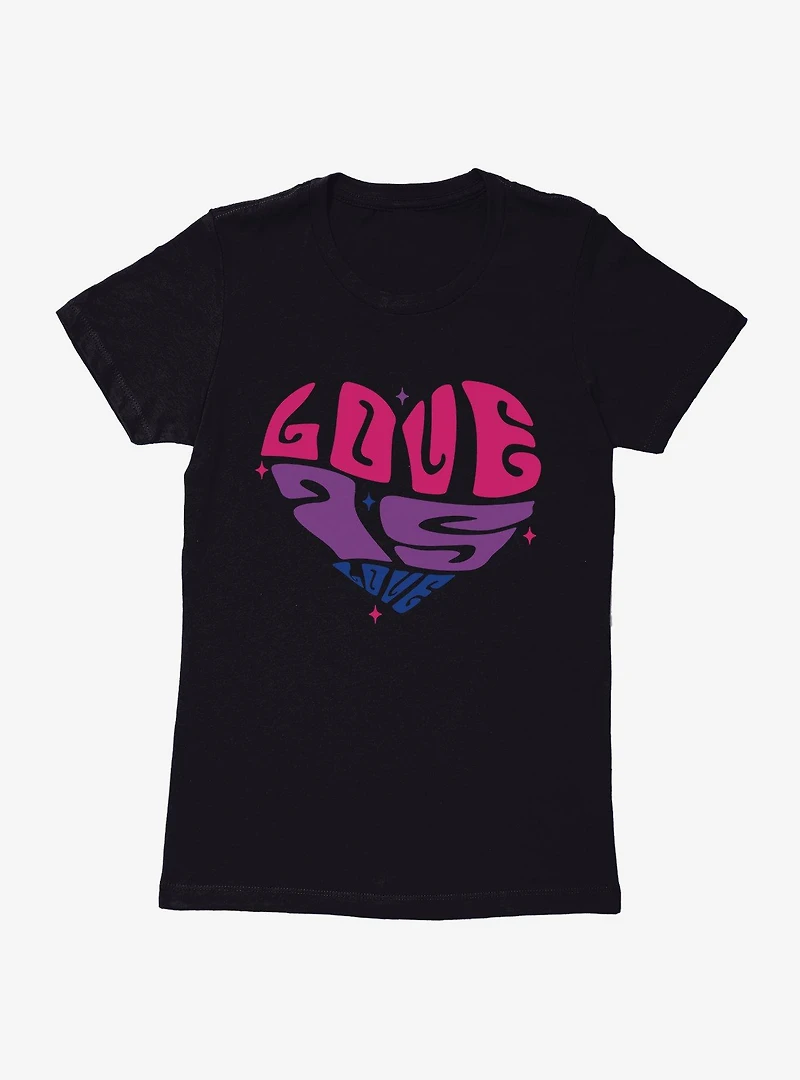 Pride Love Is Bisexual Colors Womens T-Shirt