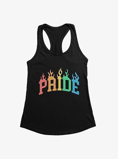 Pride Collegiate Flames Womens Tank Top