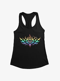 Pride Rainbow Flame Heart Womens Tank Top