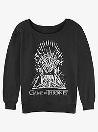 Game of Thrones The Iron Throne Logo Womens Slouchy Sweatshirt