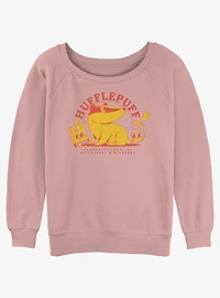 Harry Potter Witchcraft & Wizardry Hufflepuff Womens Slouchy Sweatshirt