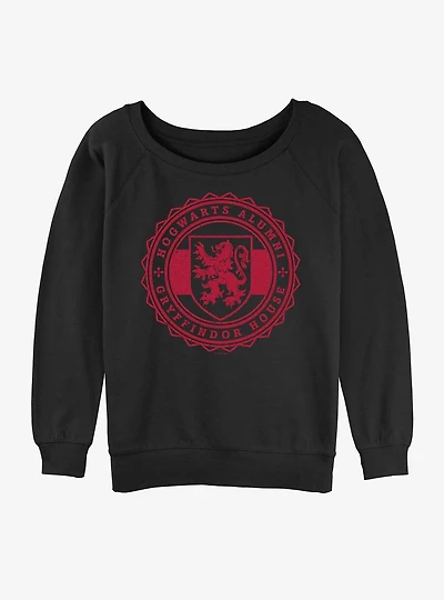 Harry Potter Hogwarts Alumni Gryffindor Womens Slouchy Sweatshirt