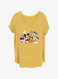 Disney Mickey Mouse Group Womens T-Shirt Plus