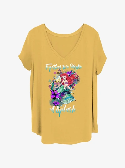 Disney The Little Mermaid Make A Splash Womens T-Shirt Plus