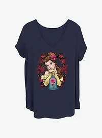 Disney Beauty and the Beast Rose Belle Womens T-Shirt Plus