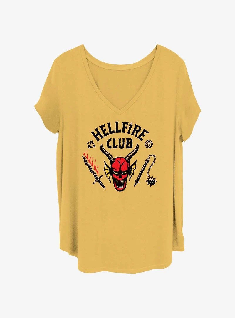 Stranger Things Hellfire Club Womens T-Shirt Plus