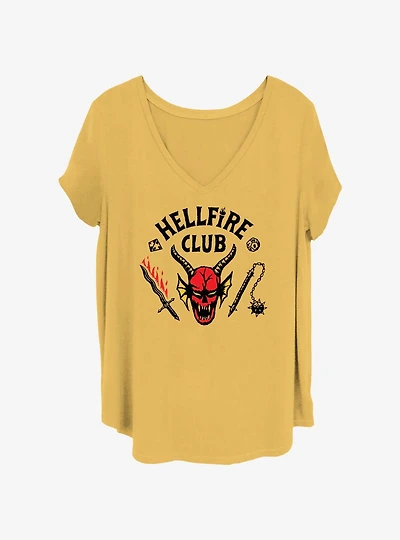 Stranger Things Hellfire Club Womens T-Shirt Plus
