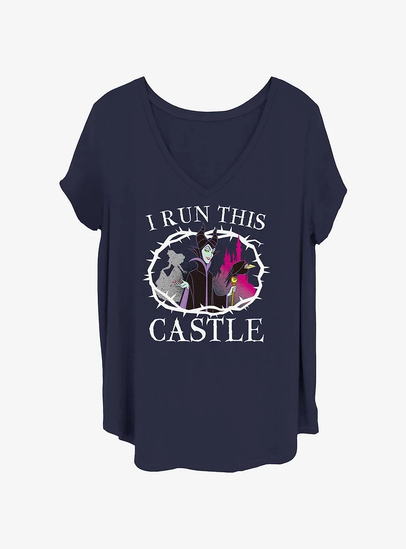Disney Sleeping Beauty Maleficent I Run This Castle Womens T-Shirt Plus