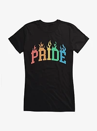 Pride Collegiate Pride Flames Girls T-Shirt