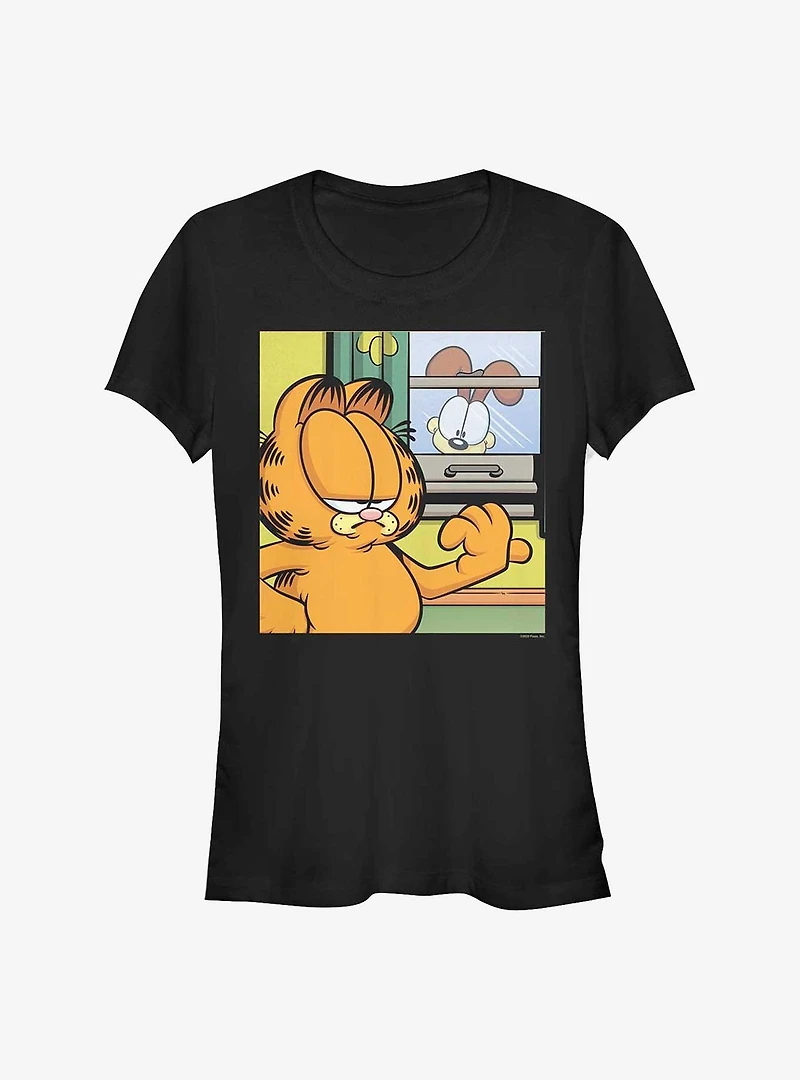Garfield & Odie Window Talk Girls T-Shirt
