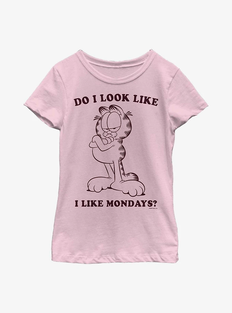Garfield Do I Look Like Mondays Youth Girl's T-Shirt