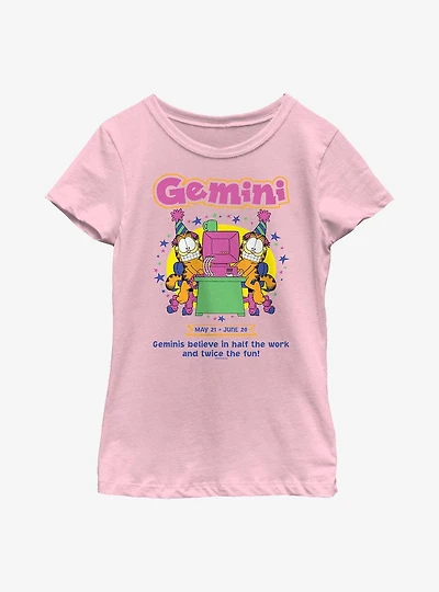 Garfield Gemini Horoscope Youth Girl's T-Shirt