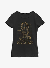 Garfield Cat Schematic Youth Girl's T-Shirt