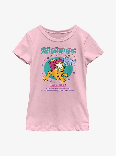 Garfield Aquarius Horoscope Youth Girl's T-Shirt