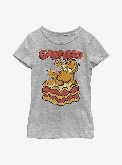 Garfield King Of Lasagna Youth Girl's T-Shirt