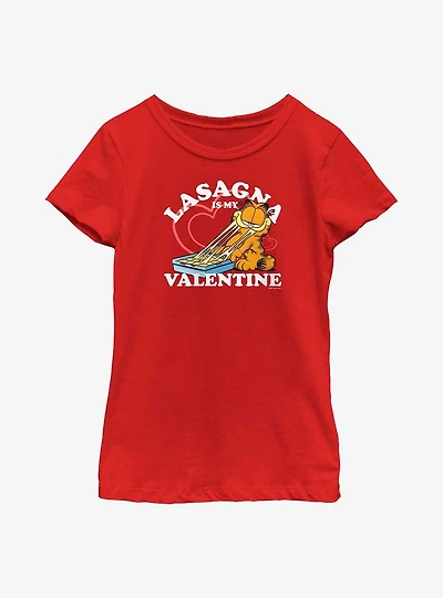 Garfield Lasagna Is My Valentine Youth Girl's T-Shirt