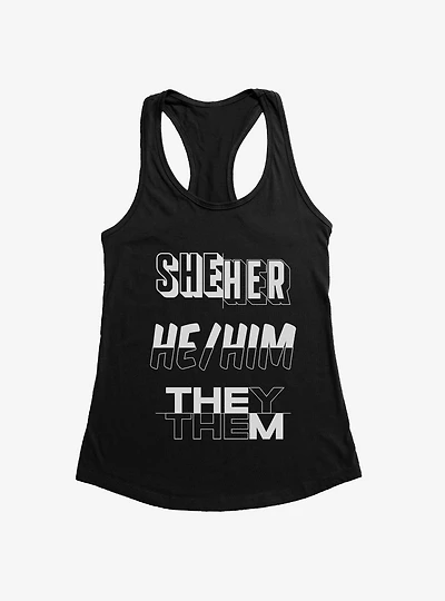 Pride Pronouns Bold Girls Tank