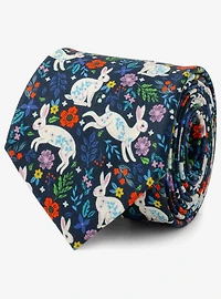 Floral Rabbit Men's Tie