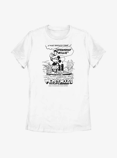 Disney100 Mickey Mouse On Deck Womens T-Shirt