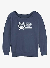 Disney100 Mickey Mouse Boat Womens Slouchy Sweatshirt