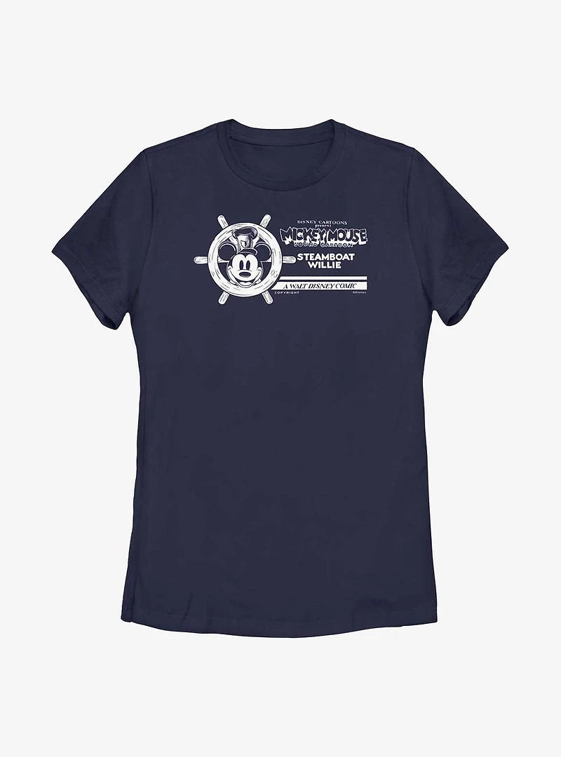 Disney100 Mickey Mouse Boat Womens T-Shirt