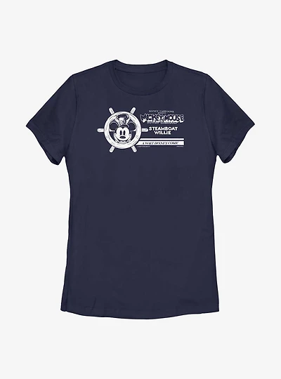 Disney100 Mickey Mouse Boat Womens T-Shirt