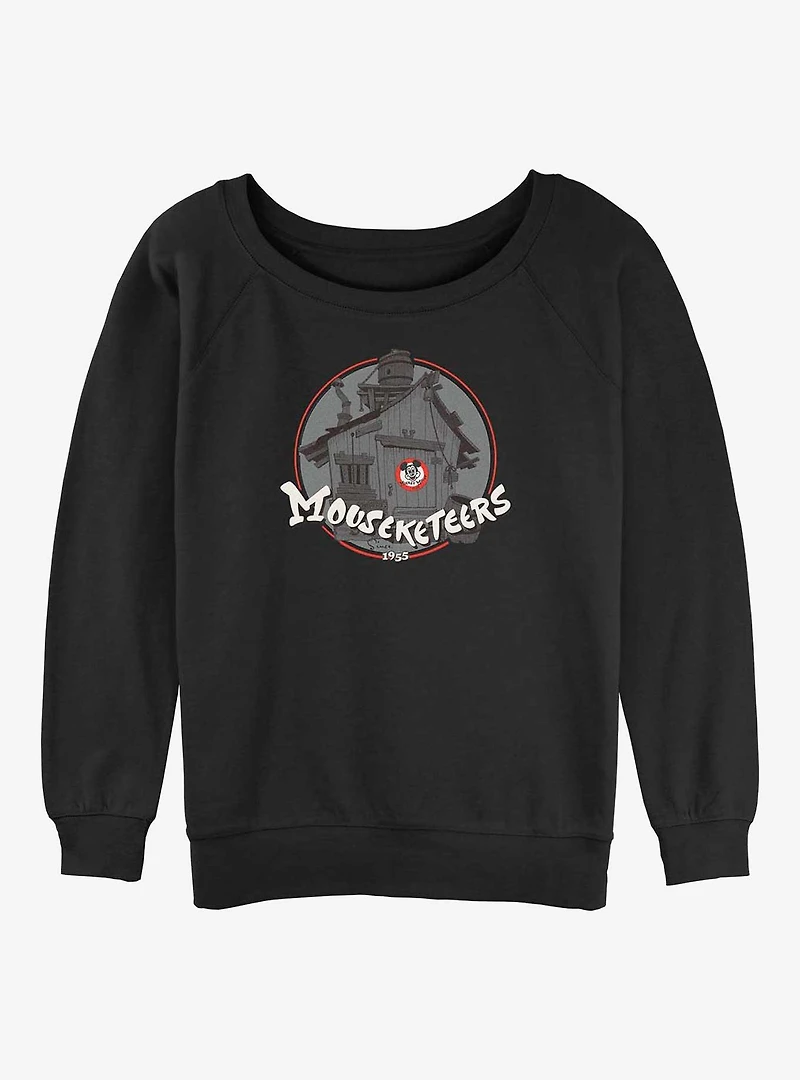 Disney100 Mickey Mouse Mouseketeers Womens Slouchy Sweatshirt