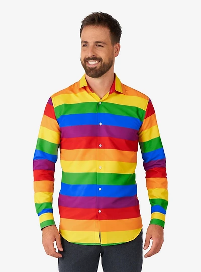 Rainbow Button-Up Shirt