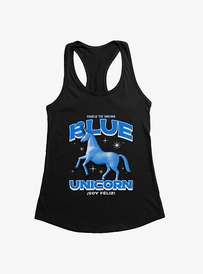 Charlie The Unicorn Blue Girls Tank