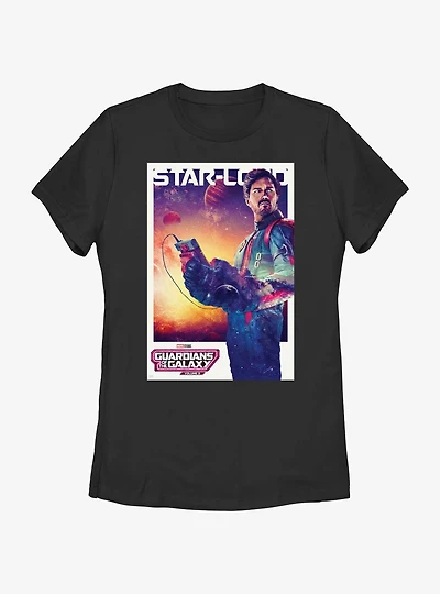 Guardians Of The Galaxy Vol. 3 Quill Starlord Poster Womens T-Shirt