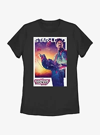 Guardians Of The Galaxy Vol. 3 Quill Starlord Poster Womens T-Shirt