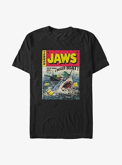 Jaws Terror Attack Comic Cover Big & Tall T-Shirt