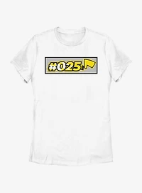Pokemon Pikachu Hashtag 025 Tail Womens T-Shirt