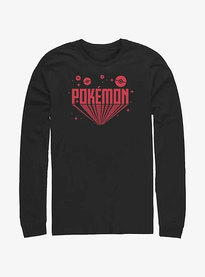 Pokemon Retro Title Long-Sleeve T-Shirt