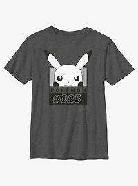 Pokemon Pikachu Face Number Youth T-Shirt