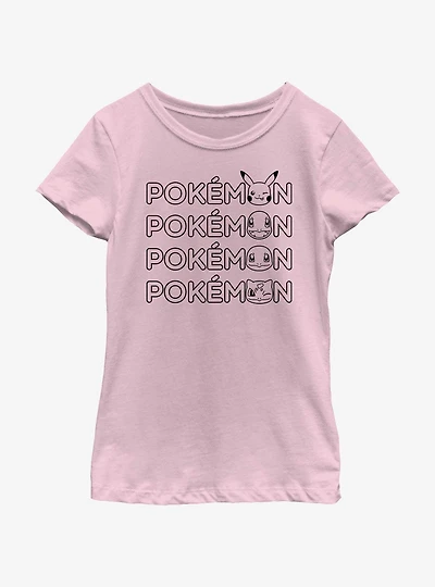 Pokemon Starter Heads Youth Girls T-Shirt