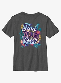 Disney The Little Mermaid Live Action Find Your Voice Sea Floral Youth T-Shirt