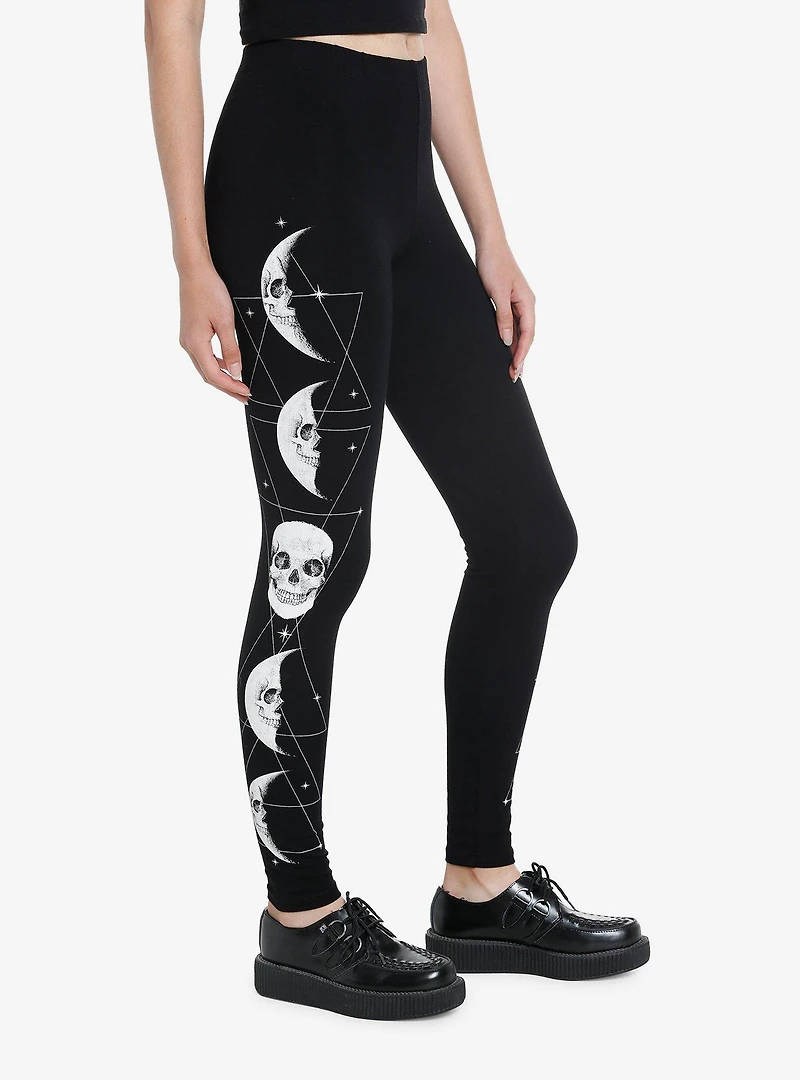 Skull Moon Phase Leggings