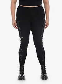 Skull Moon Phase Leggings Plus Size