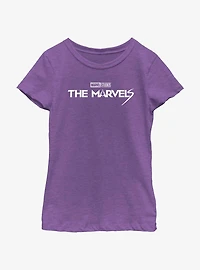 Marvel The Marvels Logo Girls Youth T-Shirt