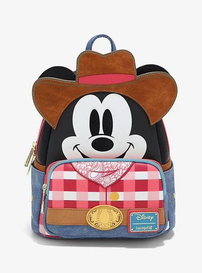 Loungefly Disney Mickey Mouse Western Figural Mini Backpack
