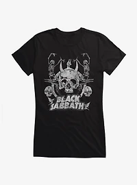 Black Sabbath Dancing Skeletons Girls T-Shirt