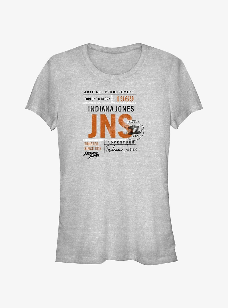 Indiana Jones and the Dial of Destiny Greece Passport Girls T-Shirt
