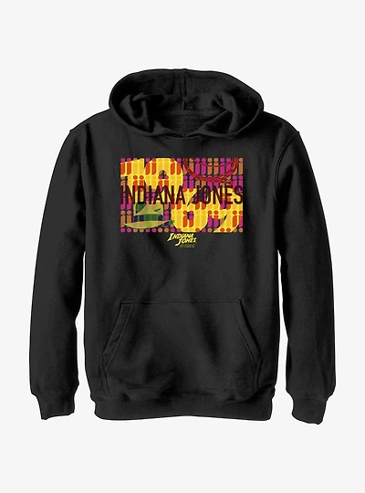 Indiana Jones and the Dial of Destiny Sixties Wallpaper Youth Hoodie