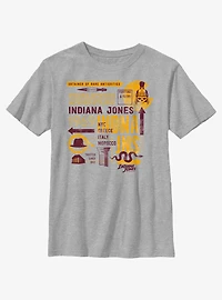 Indiana Jones and the Dial of Destiny Passport Infographic Youth T-Shirt