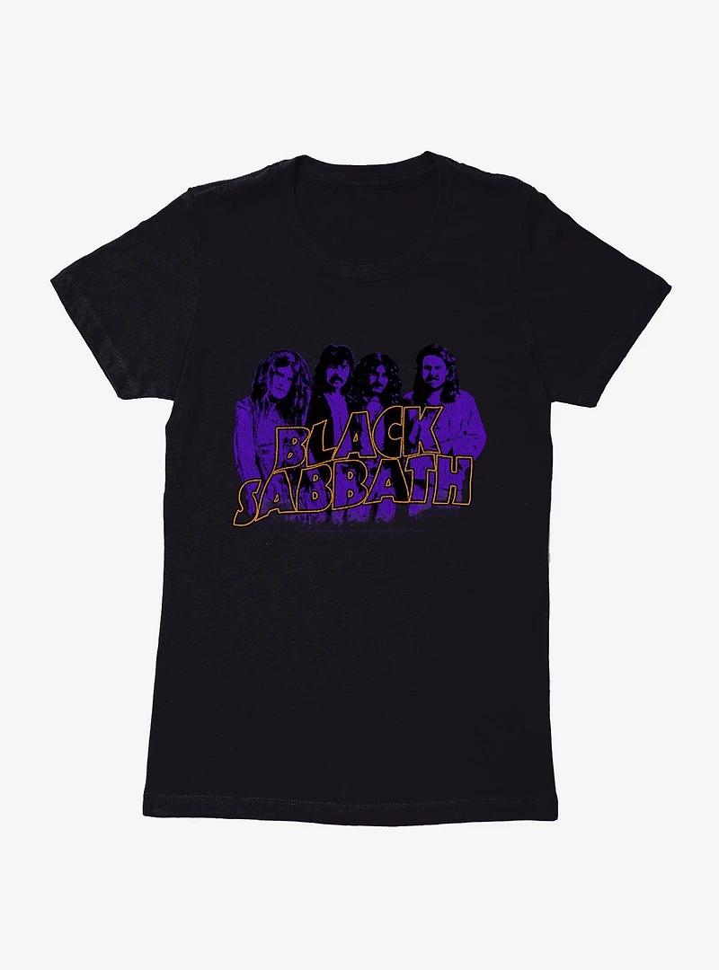 Black Sabbath Vintage Group Womens T-Shirt
