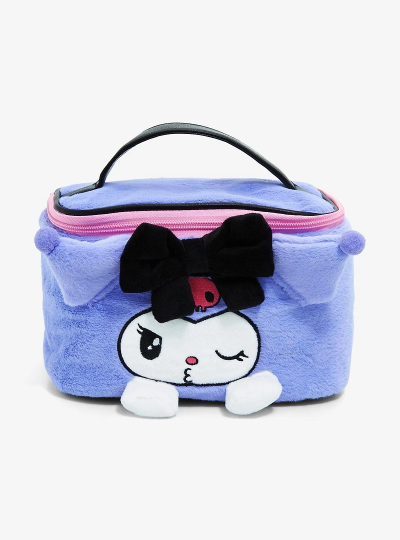 Sanrio Kuromi Faux Fur Figural Cosmetic Case - BoxLunch Exclusive